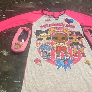 L.O.L. Surprise! Pink and Gray Bodysuit with #GLAMSQUAD Design